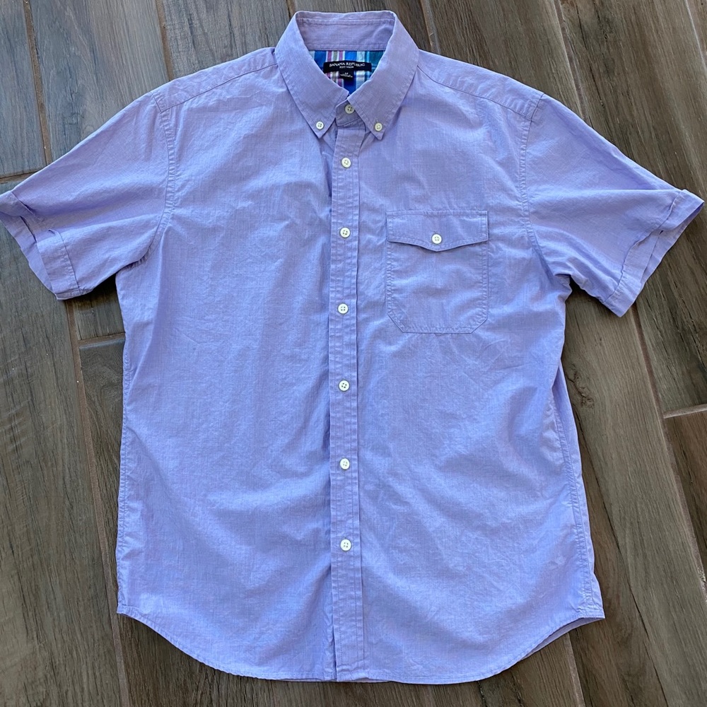 Banana republic short sleeved button down -Medium